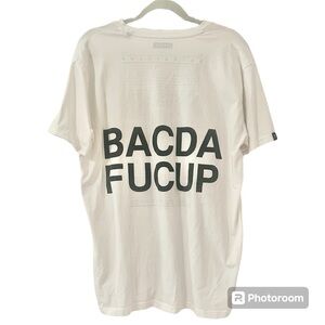 "BACDAFUCUP" Onyx Back Print White Hip Hop Group Tee Shirt